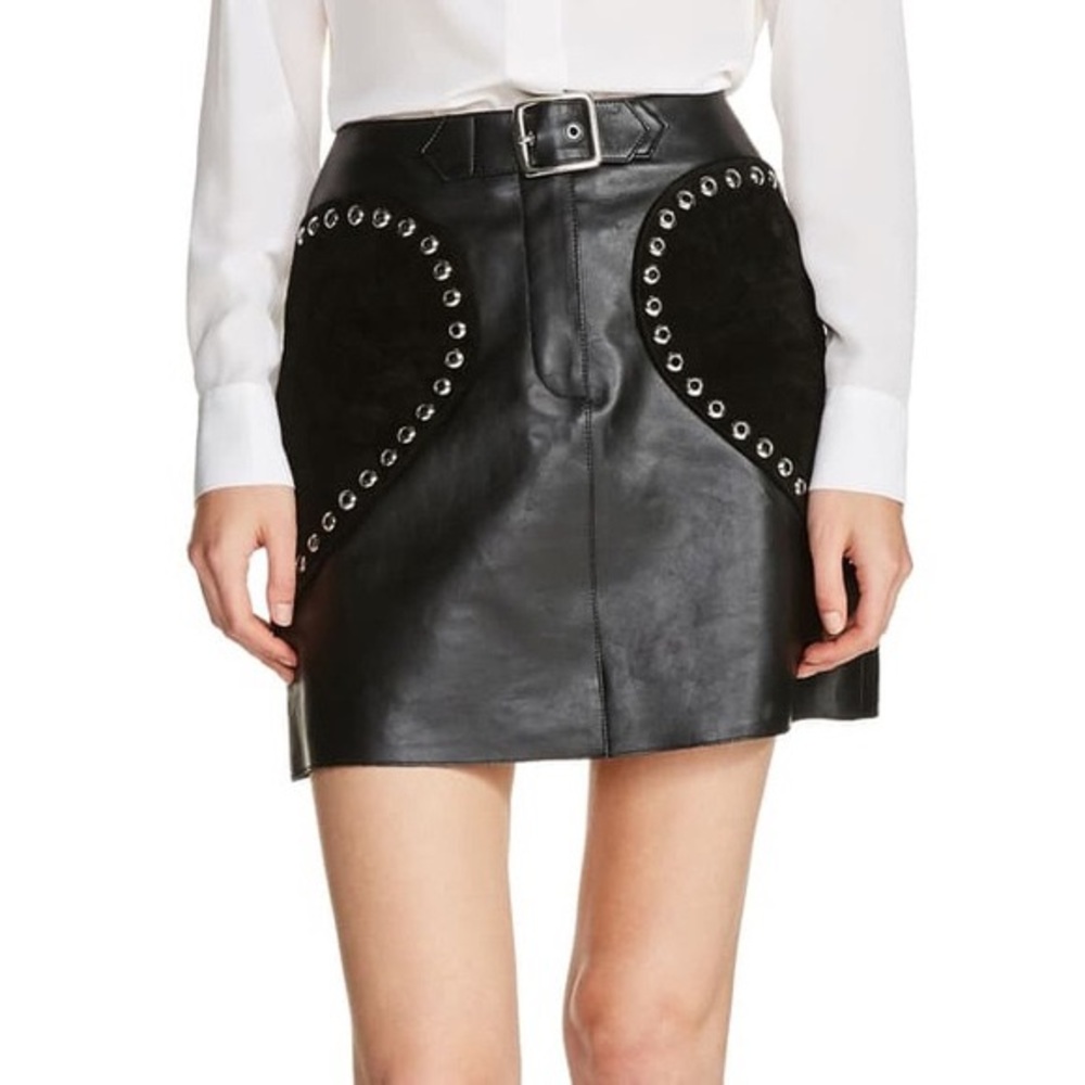 MAJE LEATHER SKIRT